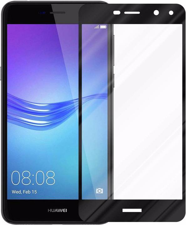 Actual product image Cadorabo Full screen display protection glass (1 Piece, Huawei Y6 (2017), Huawei Y5 (2017))