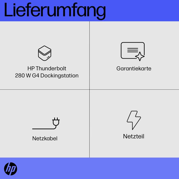 Valeurs nutritives et ingrédients HP Thunderbolt G4 Dock (Thunderbolt, 2 Ports)