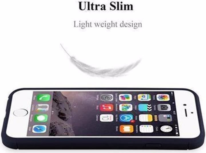 Immagine prodotto Cadorabo TPU Ultra sottile in acciaio inossidabile al carbonio Combi Cover (Apple iPhone 6 Plus, Apple iPhone 6s Plus)