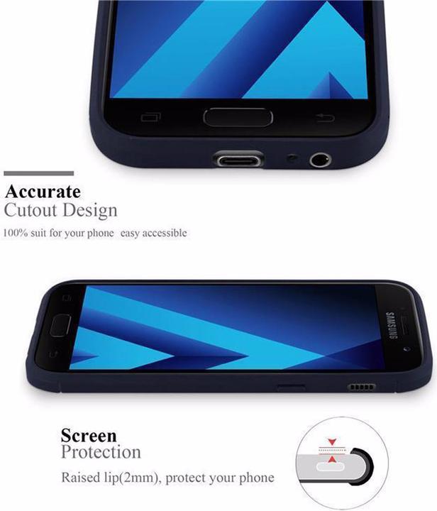 Produktbild Cadorabo TPU Ultra Slim carbon edelstahl Kombi Cover (Samsung Galaxy A3 (2017))