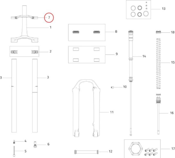 Actual product image Formula Upper Crown Kit, 29", H.8, Nero C/R, back