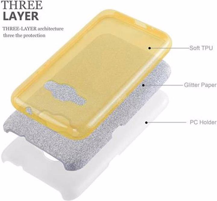 Productafbeelding Cadorabo TPU glitter (3-delig) hoesje (Samsung Galaxy J1 (2016))