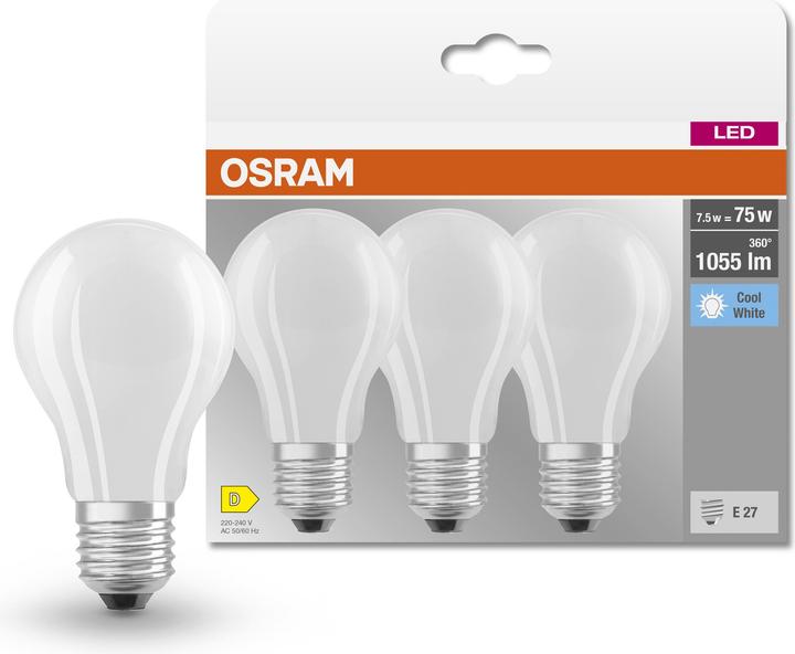 Actual product image Osram Led Base Classic A (E27, 7.50 W, 1055 lm, 3 x, D)