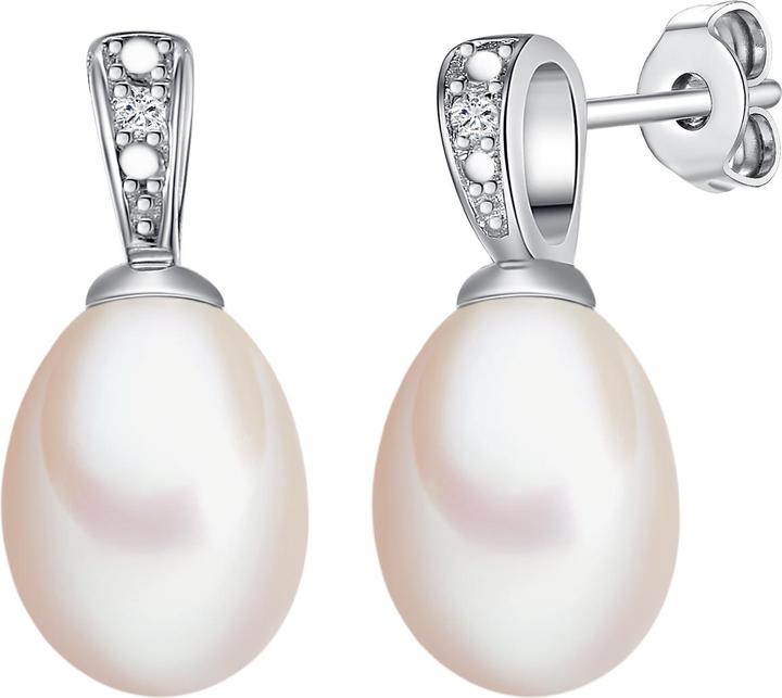 Lulu & Jane Sterling Silber Diamant Süsswasser-Zuchtperle silber - 33494 (Sterling Silber)
