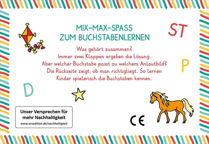 Energy Label Lernraupe - Mix-Max Erste Buchstaben (German)