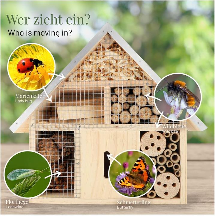 Actual product image Wildlife home Insektenhotel (Butterflies, Bee, Wild bees, Ladybirds)