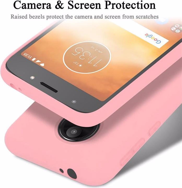Actual product image Cadorabo TPU Liquid Silicone Case Cover (Motorola Moto E5 Play Go)