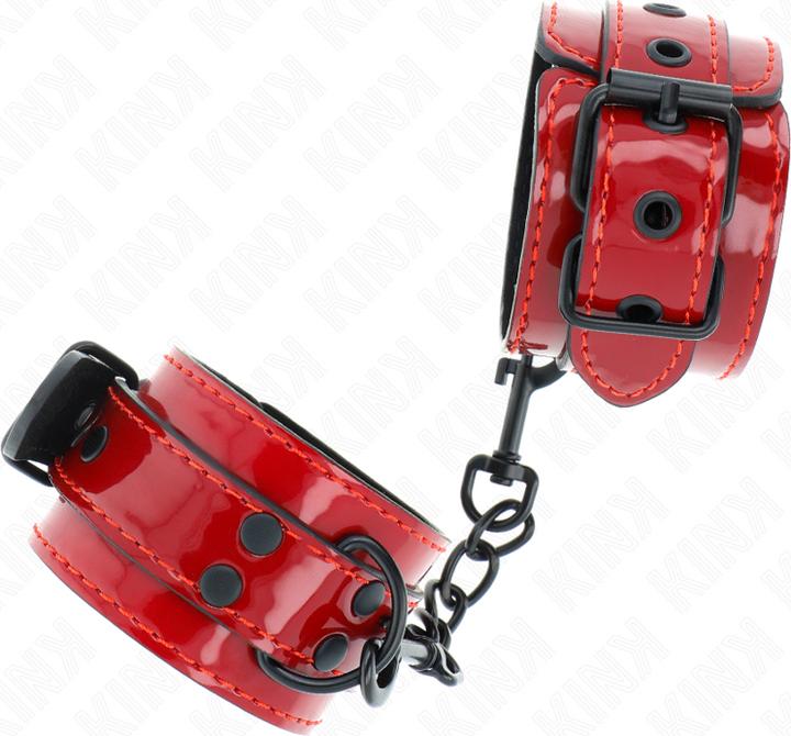 Actual product image Kink Dark Red Wrist Cuffs 23 X 5 cm
