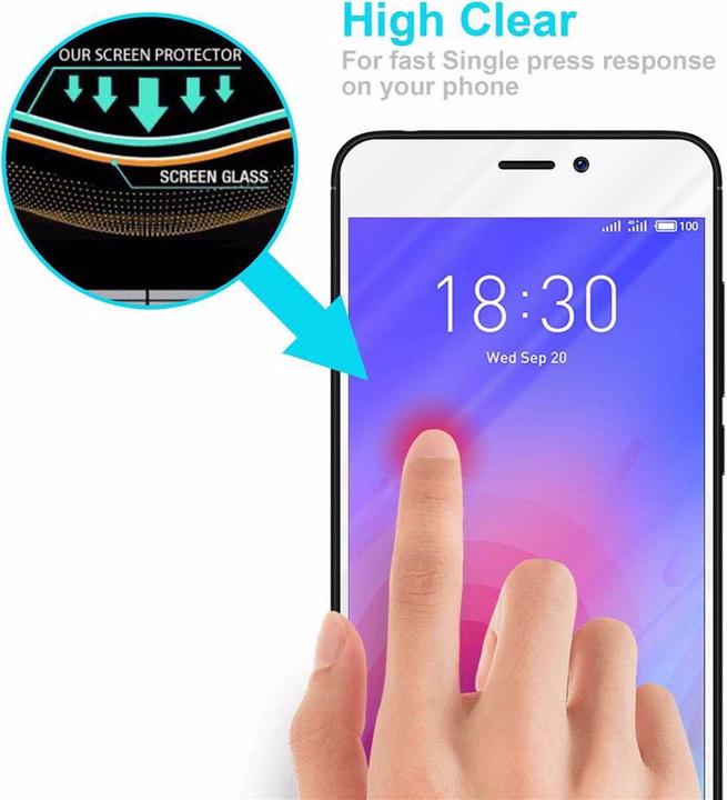 Image du produit Cadorabo Verre de protection d'écran plein écran (1 pièce(s), Meizu M6)