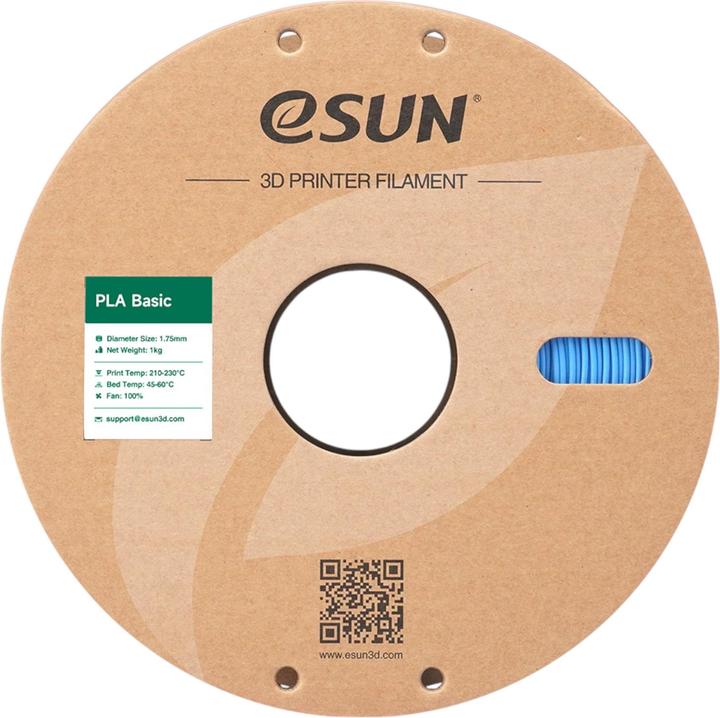 Actual product image eSUN PLA BASIC 1,75mm LIGHT BLUE 1kg (PLA, 1.75 mm, 1000 g, Blue)
