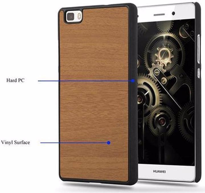 Actual product image Cadorabo Hard Cover Woody Cover (Huawei P8 Lite)