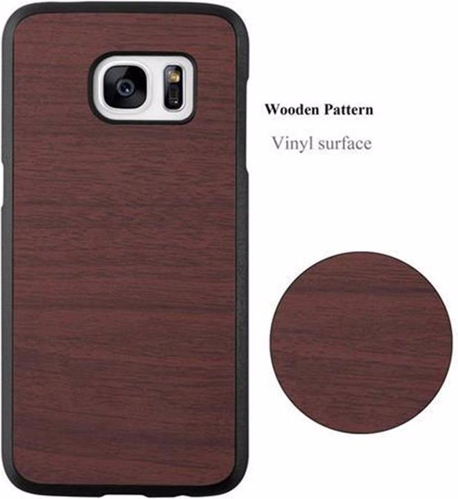 Image du produit Cadorabo Couverture rigide Woody Cover (Samsung Galaxy S7)