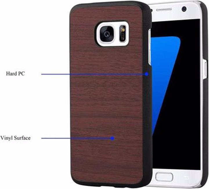 Image du produit Cadorabo Couverture rigide Woody Cover (Samsung Galaxy S7)