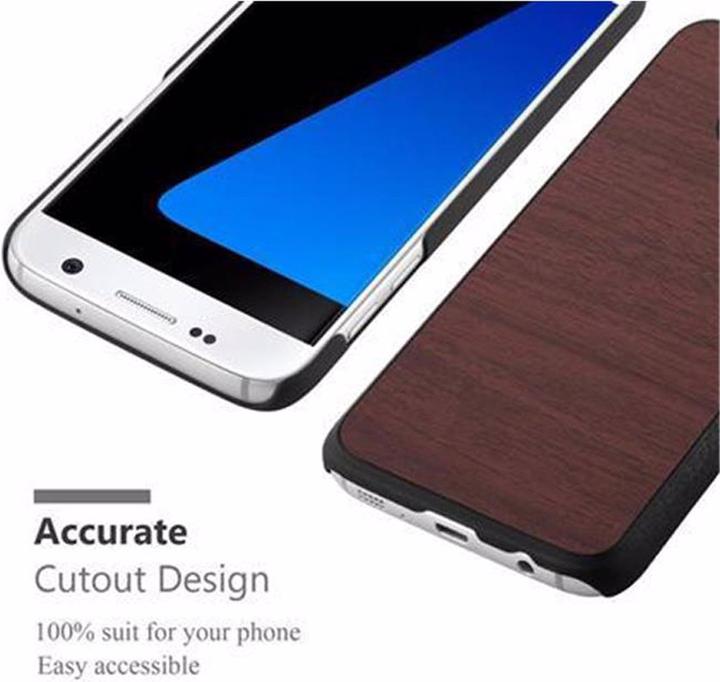 Image du produit Cadorabo Couverture rigide Woody Cover (Samsung Galaxy S7)