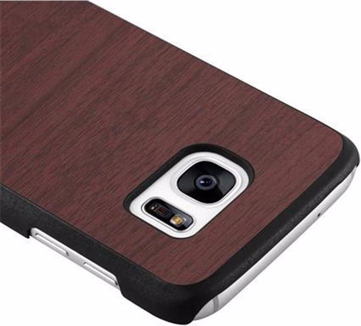 Image du produit Cadorabo Couverture rigide Woody Cover (Samsung Galaxy S7)
