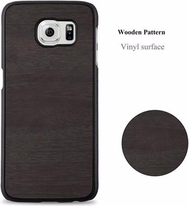 Image du produit Cadorabo Couverture rigide Woody Cover (Samsung Galaxy S6)