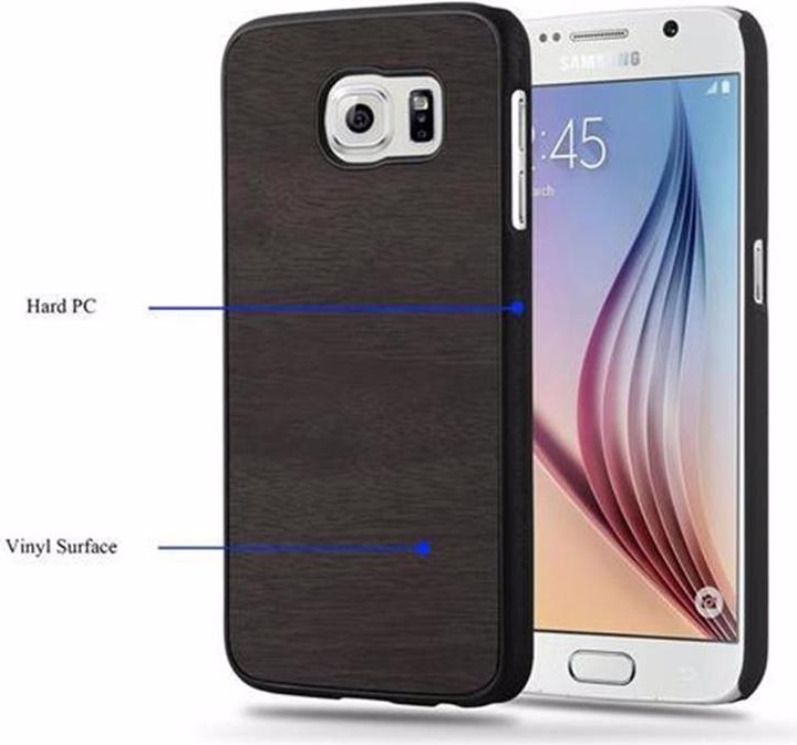 Image du produit Cadorabo Couverture rigide Woody Cover (Samsung Galaxy S6)