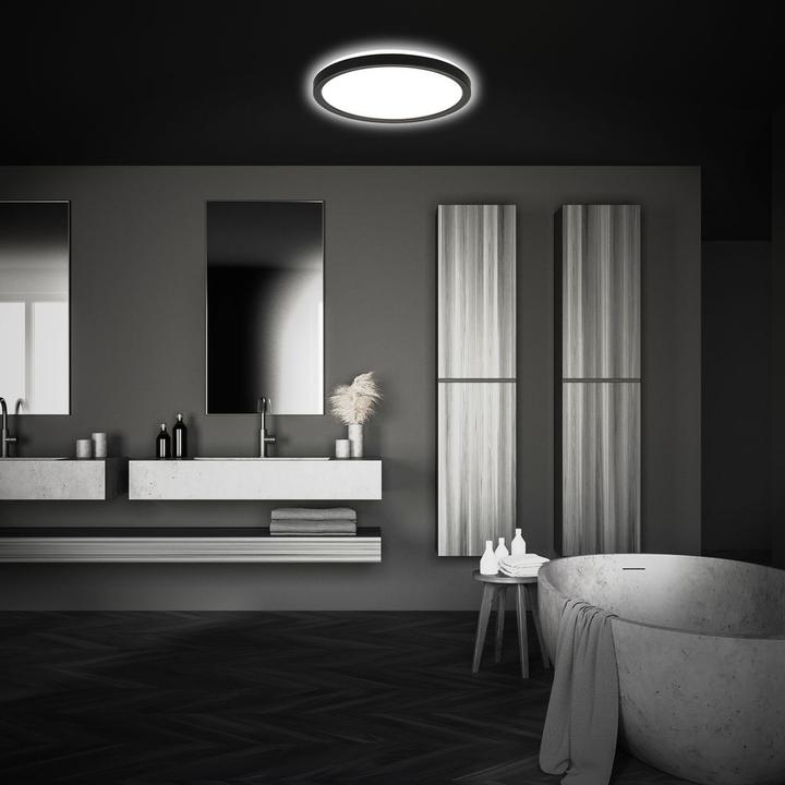 Image du produit Briloner Salle de bain Plafonnier LED, noir, IP44, LED / 18W (2400 lm)