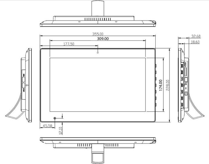 Produktbild Allnet Touch Display Tablet (18", 64 GB, Schwarz)