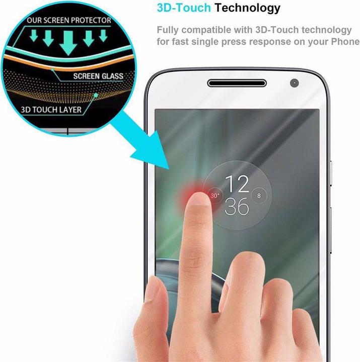 Image du produit Cadorabo Verre de protection d'écran plein écran (1 pièce(s), Motorola Moto G4 Play)
