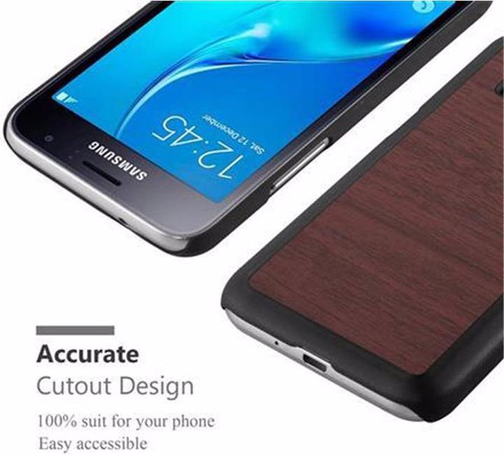 Image du produit Cadorabo Couverture rigide Woody Cover (Samsung Galaxy J1 (2016))