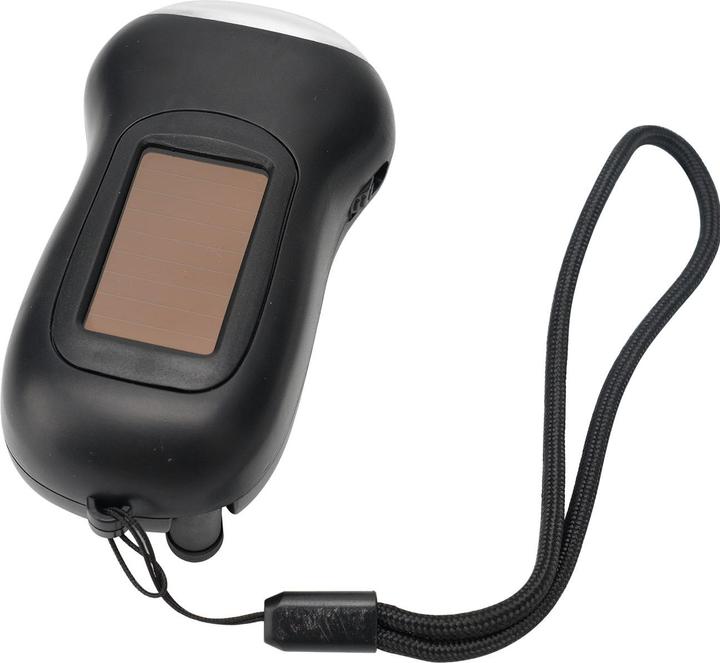 Produktbild Casativo 2er-Set Dynamo-Taschenlampe mit Solarpanel (9.30 cm, 20 lm)