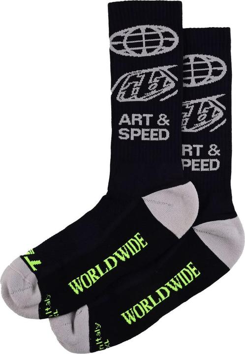 Actual product image Troy Lee Designs Mens Performance Socks, Worldwide, black, L/XL (L/XL)