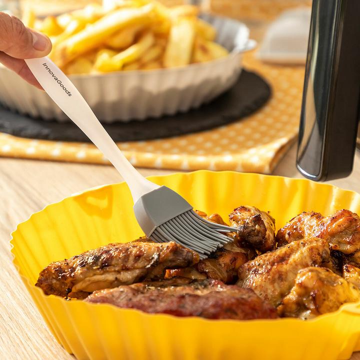 Image du produit InnovaGoods Moules en silicone avec pinceau pour friteuse à air chaud Mollicon
