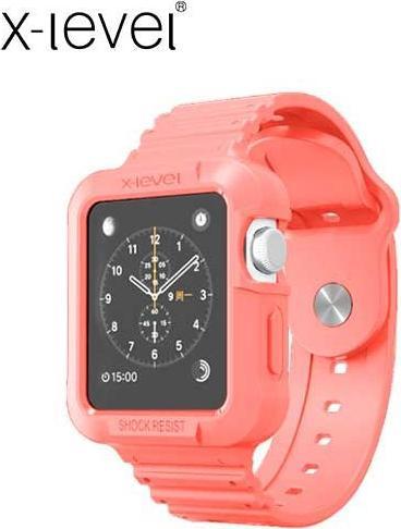 Produktbild Hermex Apple Watch 40mm 38mm Silikon Armband Schutzhülle Pink Rosa (38 mm, 40 mm, Silikon)