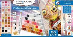 Actual product image Rawmark Promarkers purePRO Alcohol 36 colours Portrait (Multicoloured, 36 x)