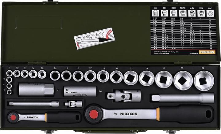 Produktbild Proxxon Steckschlüsselsatz (23 mm, 32 mm, 18 mm, 6 mm, 22 mm, 13 mm, 16 mm, 20 mm, 28 mm, 26 mm, 27 mm, 17 mm, 21 mm, 11 mm, 15 mm, 30 mm, 29 mm, 24 mm, 12 mm, 25 mm, 10  mm, 8 mm, 9 mm, 31 mm, 7 mm, 14 mm, 19 mm)