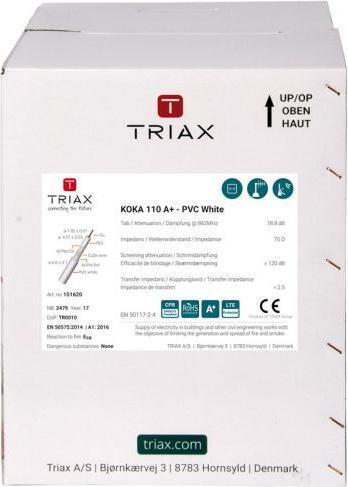 Image du produit Triax Câble coaxial KOKA 110 A+ 250m Pullbox 110dB (110 dB, Câble d'antenne)