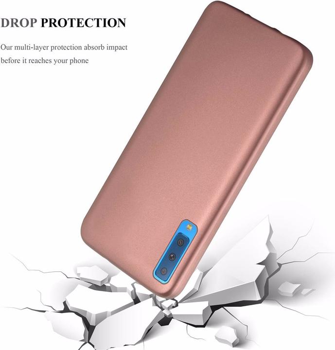 Actual product image Cadorabo TPU Matt Metallic Cover (Samsung Galaxy A7 (2018))