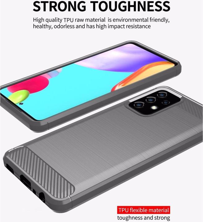 Image du produit Cadorabo TPU Ultra Slim carbon edelstahl Combi Cover (Samsung Galaxy A72 5G)