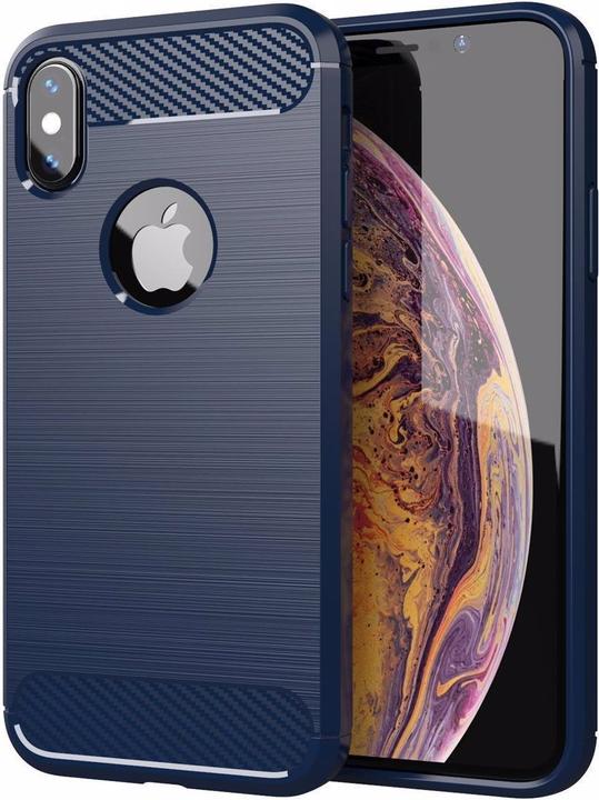 Image du produit Cadorabo TPU Ultra Slim carbon edelstahl Combi Cover (Apple iPhone X)