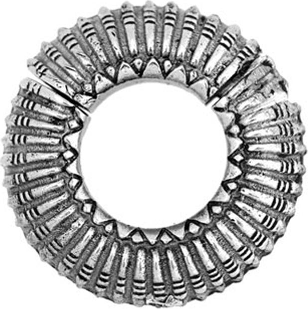 Produktbild Star Piercing Ohrgewicht klappbar silber gerillt (Messing)