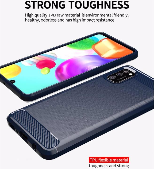 Produktbild Cadorabo TPU Ultra Slim carbon edelstahl Kombi Cover (Samsung Galaxy A41)