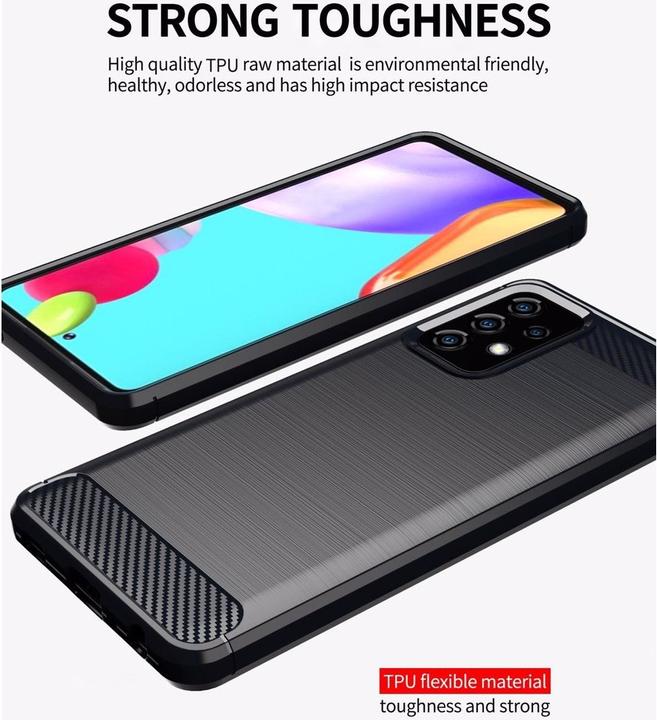 Produktbild Cadorabo TPU Ultra Slim carbon edelstahl Kombi Cover (Samsung Galaxy A72 5G)