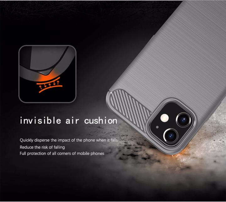 Produktbild Cadorabo TPU Ultra Slim carbon edelstahl Kombi Cover (Apple iPhone 12 mini)