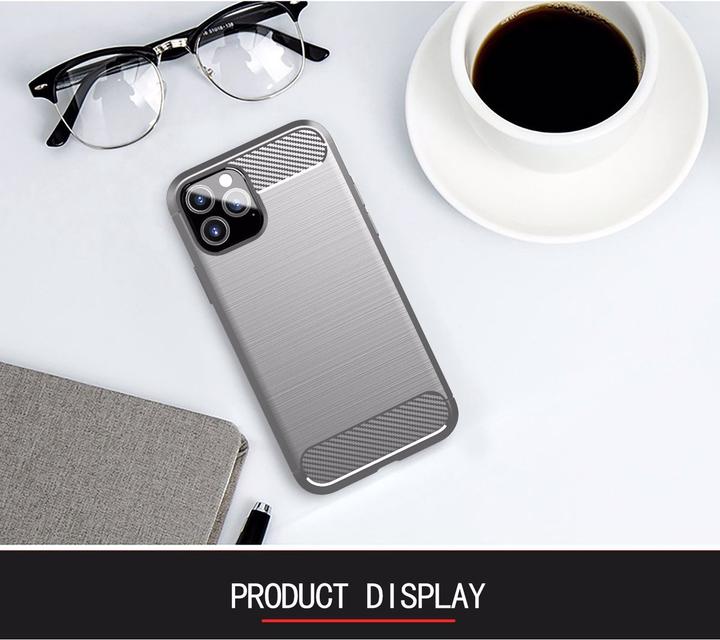 Produktbild Cadorabo TPU Ultra Slim carbon edelstahl Kombi Cover (Apple iPhone 11 Pro)