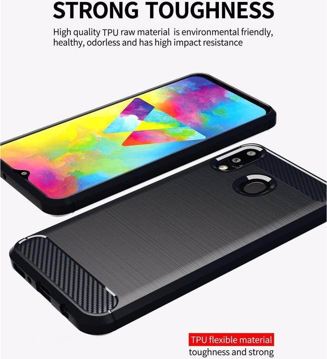 Immagine prodotto Cadorabo TPU Ultra sottile in acciaio inossidabile al carbonio Combi Cover (Samsung Galaxy A10e, Samsung Galaxy A20e)