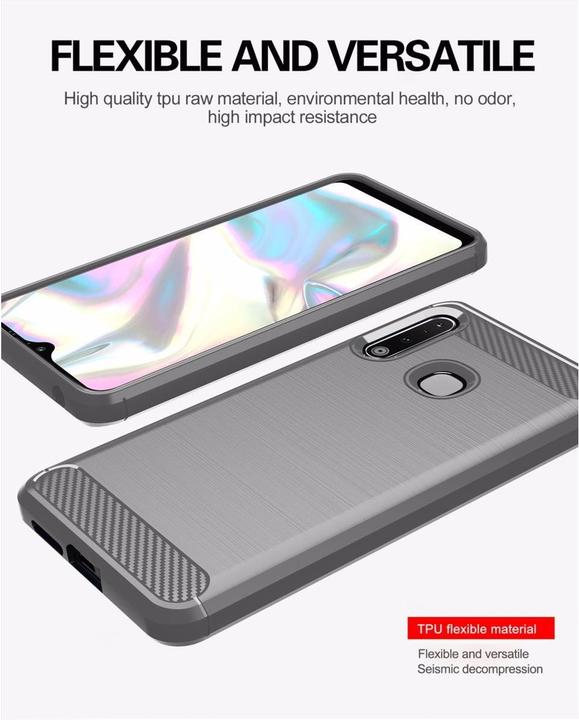 Image du produit Cadorabo TPU Ultra Slim carbon edelstahl Combi Cover (Samsung Galaxy A70e)