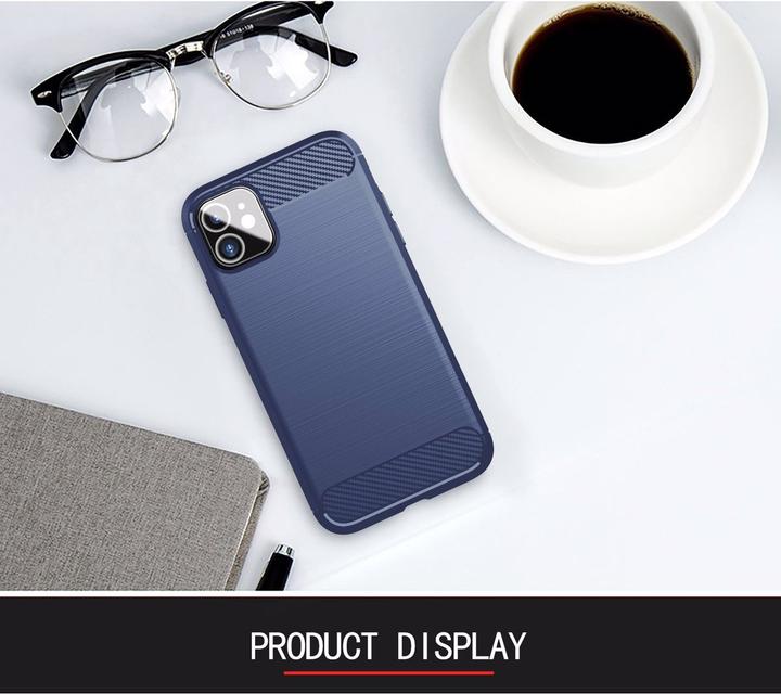 Produktbild Cadorabo TPU Ultra Slim carbon edelstahl Kombi Cover (Apple iPhone 11)