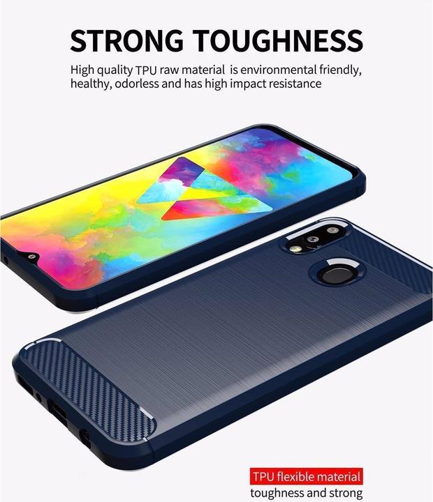 Produktbild Cadorabo TPU Ultra Slim carbon edelstahl Kombi Cover (Samsung Galaxy A20e)