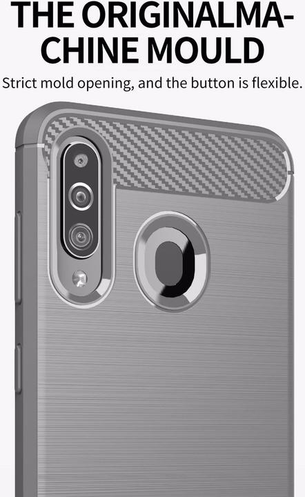 Immagine prodotto Cadorabo TPU Ultra sottile in acciaio inossidabile al carbonio Combi Cover (Samsung Galaxy A20s)