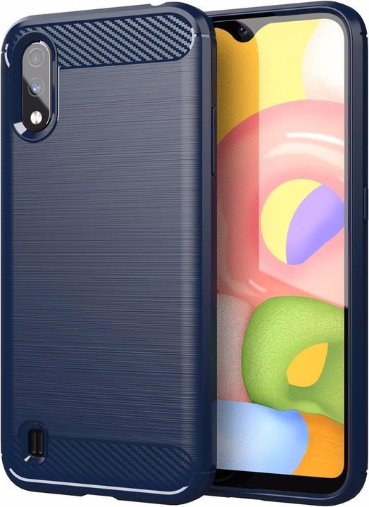 Image du produit Cadorabo TPU Ultra Slim carbon edelstahl Combi Cover (Samsung Galaxy A01)