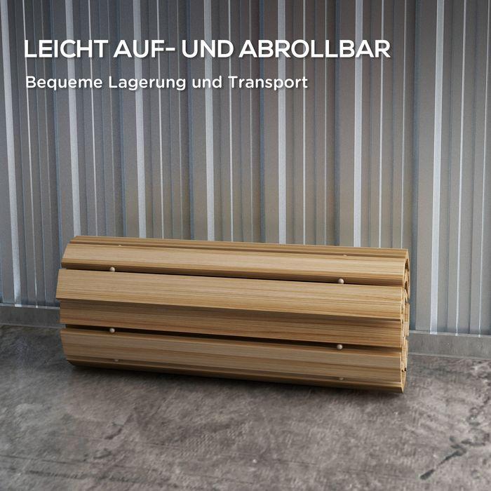 Produktbild Swisshandel24 120cm Gartenweg, Rollweg Gartentritt Dekorative Holztritt aus Tannenholz, Natur (1 x, 120 x 47 cm)
