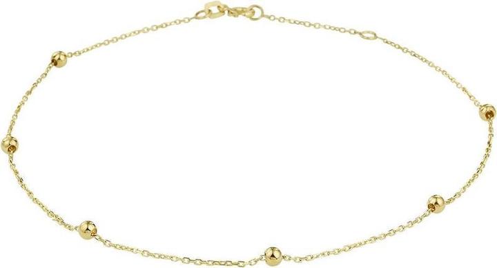 Marie Celeste Knöchelgurt Bolletjes 1,0 mm 24 - 26 cm - 3 mm - Gold (26 cm)