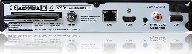 Produktbild Xoro HRM 8761 (DVB-C, DVB-T2, CI+-Schacht, CI-Schacht)