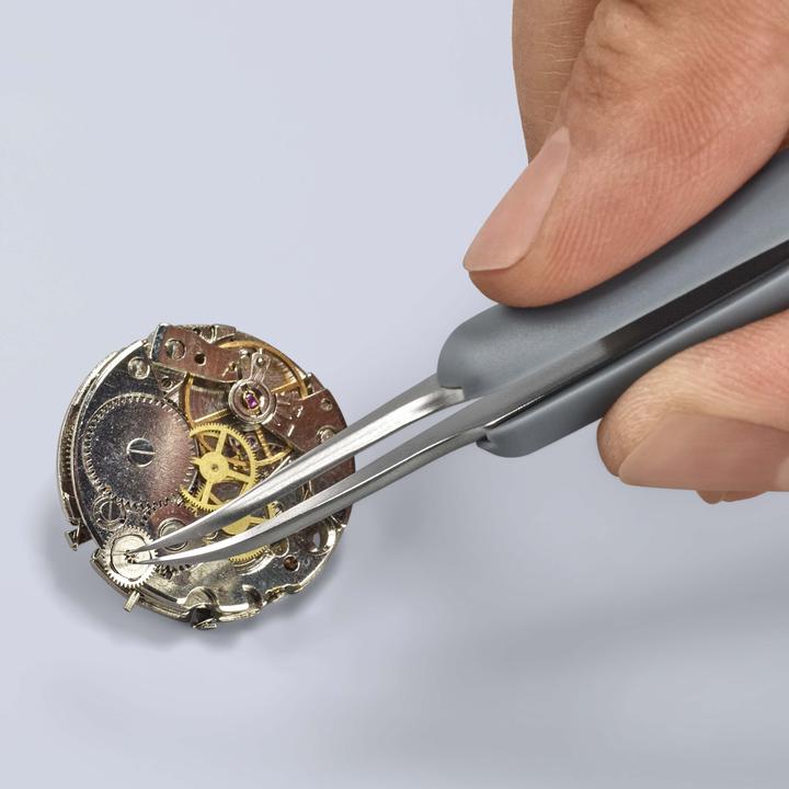 Image du produit Knipex Brucelles de précision avec poignées en caoutchouc ESD